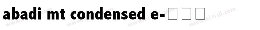 abadi mt condensed e字体转换